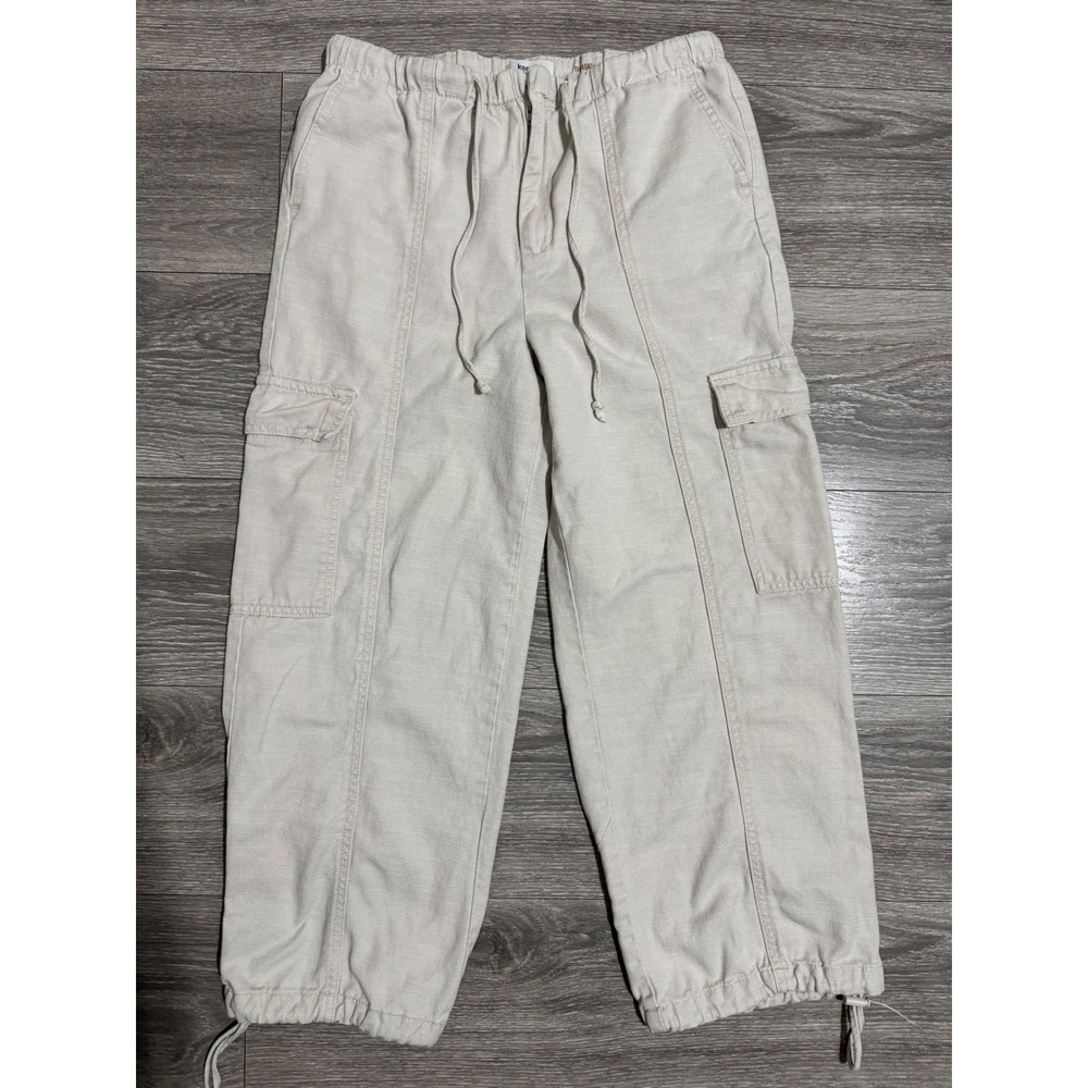 Kensie Jeans‎ Minimalist Womens Parachute Pant 4/27 Beige Cargo Wide Leg Utility